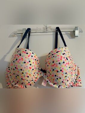 Pink polka dot bra size 36C